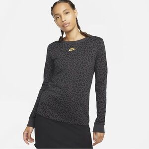 The Nike Tee Sportswear Leopard Print Long Sleeve Top